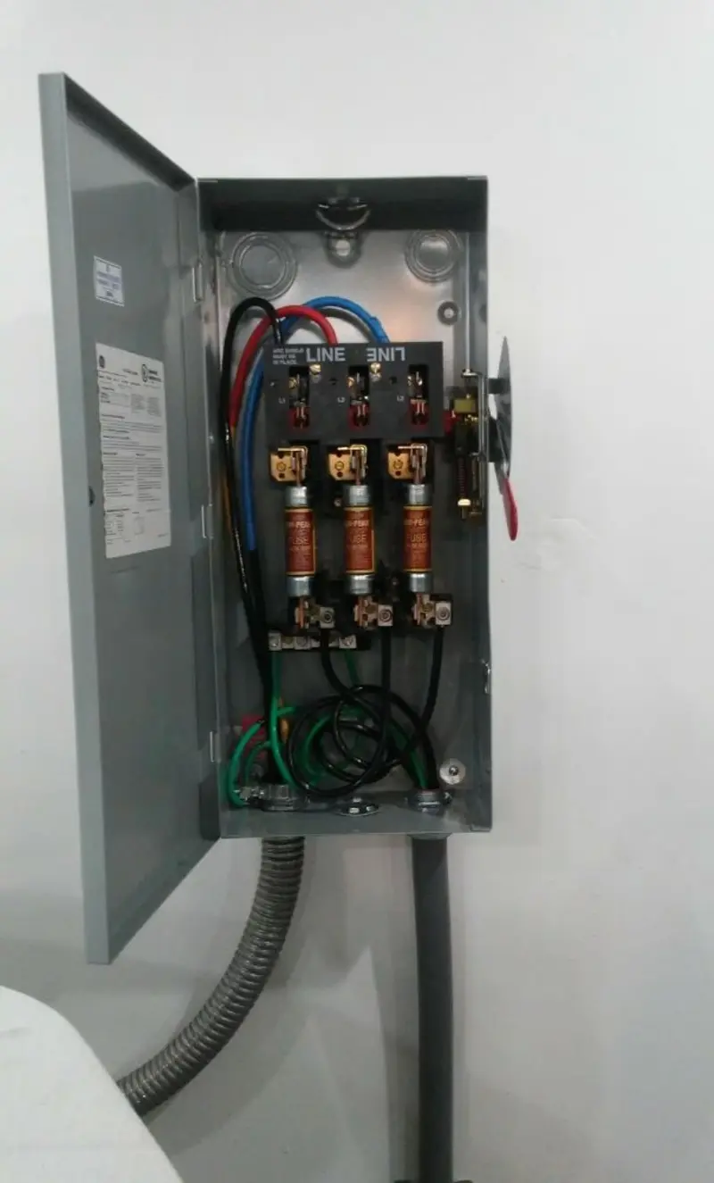 Three-phase disconnect switch installed for Electrical Wiring & Rewiring in Arlington